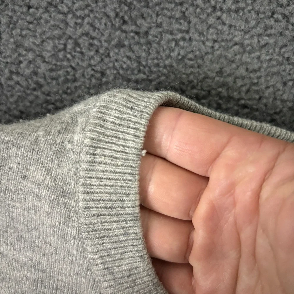 Jenni Kayne‎ Everyday Sweater Womens Small Gray Wool Cashmere Crew Lightweight